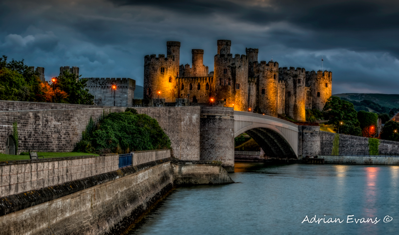 Conwy Castle by Lamplight