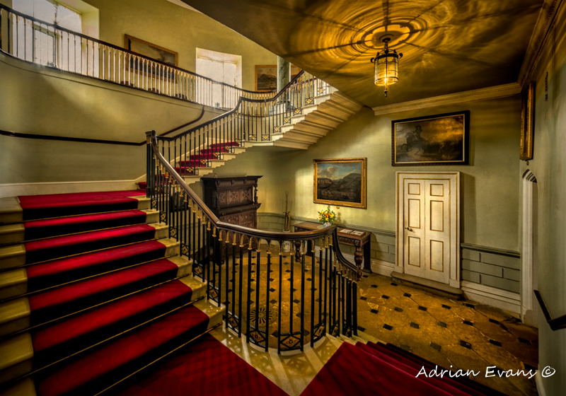 Decorative Mansion stairway.